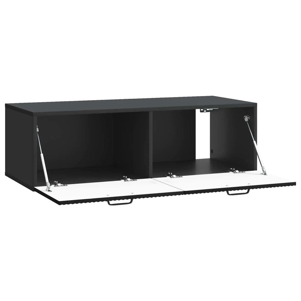 Mobile Porta TV da Muro Montaggio a parete Nero 98 x 41 x 30 cm