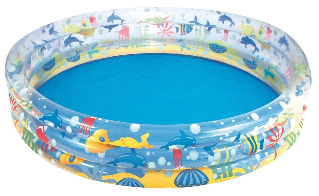 Bestway 51004 Deep Dive Piscina Gonfiabile per Bambini 3 Anelli 152x30 cm 282 L colore Blu