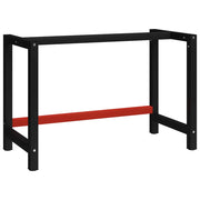 Telaio per Banco da Lavoro in Metallo 120x57x79 cm Nero e Rosso CFW4049434