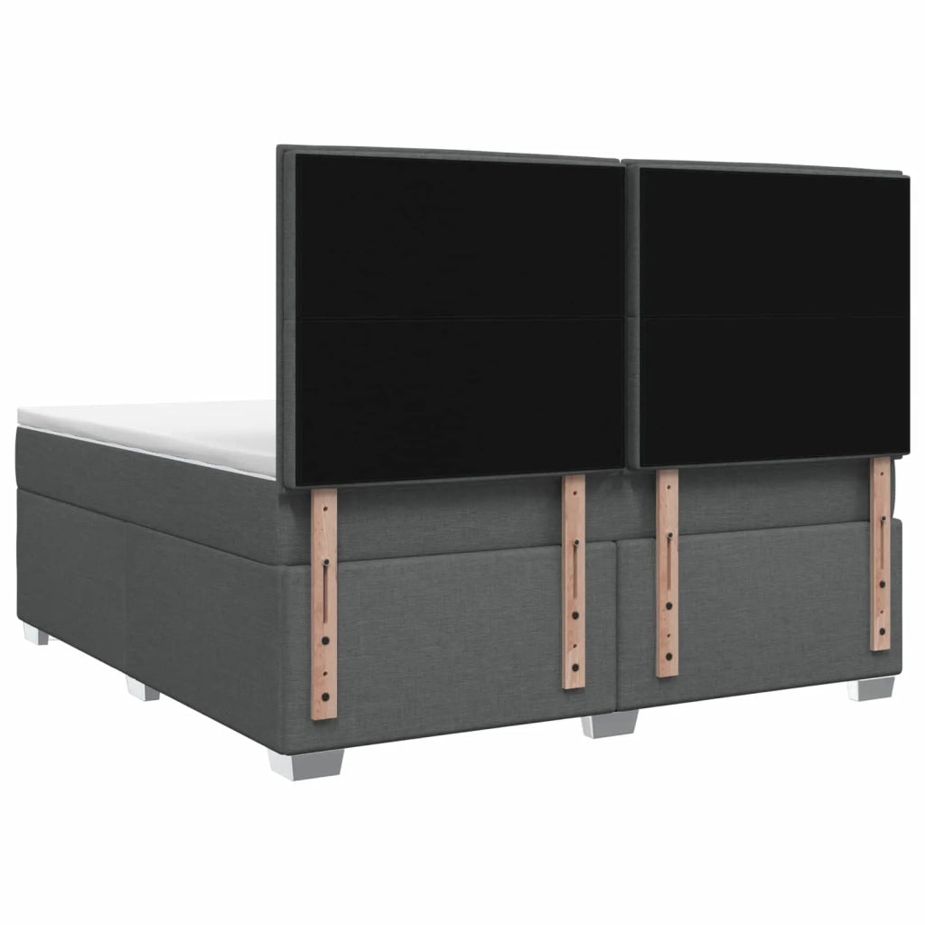 Letto box spring con materasso Grigio Scuro 160 x 200 cm 3454916