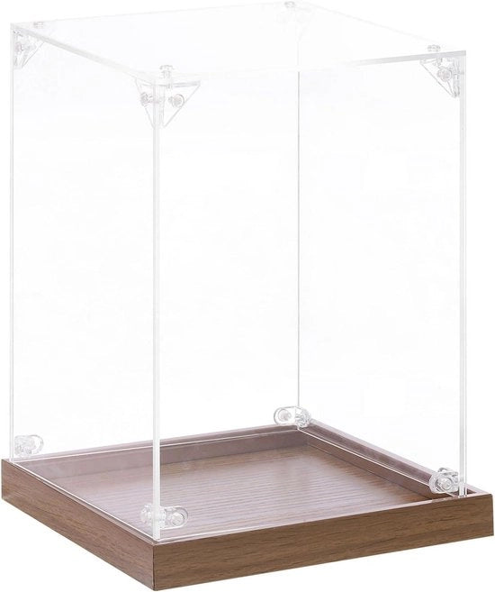 Display per collezioni e figurine in vetrina trasparente 15x15x20 cm