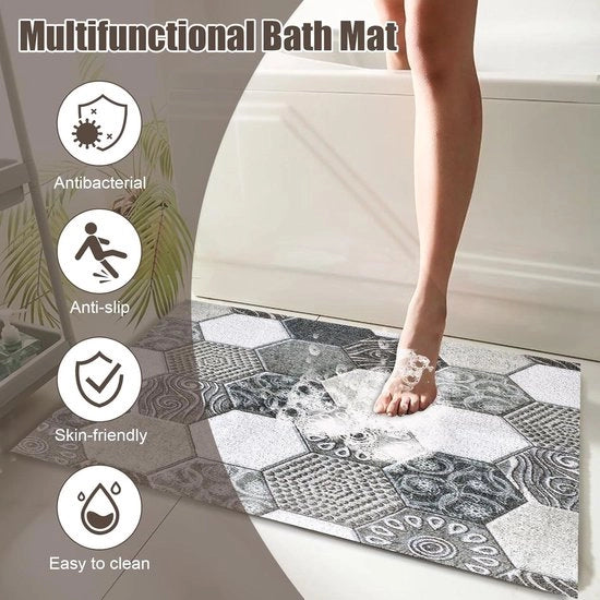 Asciugamano antiscivolo 60 x 60 cm con fori di drenaggio - luffa morbida - antifungo - assorbente rapido
