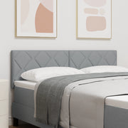 Testiera  Design a Blocchi a Diamante Grigio Chiaro 160 cm in Tessuto