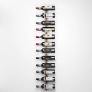 Set 4 Portabottiglie da Muro in Ferro e Legno Stile Industriale per vino da 750 ml
