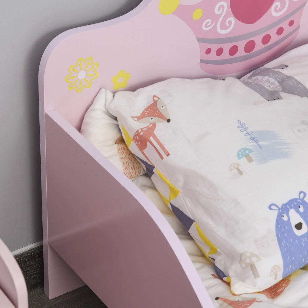 Letto singolo con contenitore ¨C zephmum ¨C rosa 140x70x30 cm