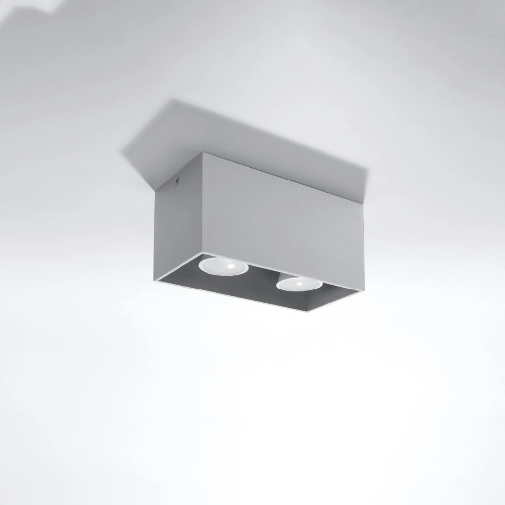 Spot Pure Lume Tetris Maxi grigio 2xGU10 rettangolare