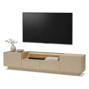 Kakagano, Mobile Porta tv 2 Cassetti, 203x40x43h cm Marrone Chiaro