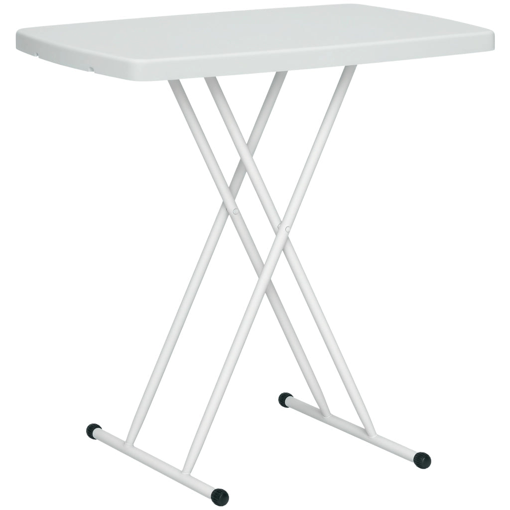 Tavolo da giardino ¨C zephmum ¨C Bianco, metallo e plastica, 60x60x70 cm