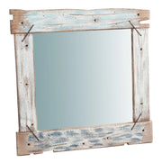 Biscottini Specchio da parete in legno massello L60xPR3,5xH60 cm. effetto antico dipinto