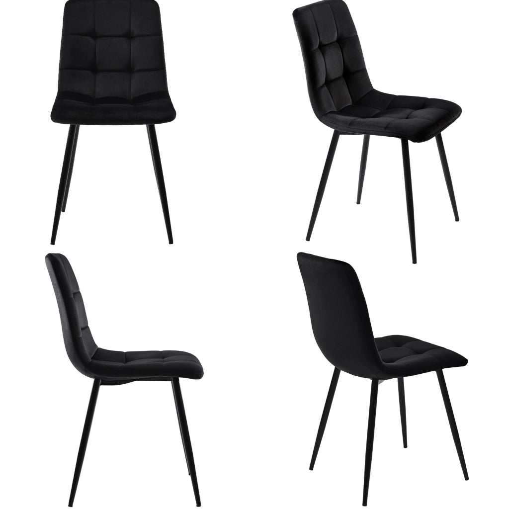 Gruppo pranzo 5 pezzi; tavolo moderno; MDF; colore noce