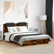 Giroletto con Testiera Rovere Fumo 120x190 cm Legno Multistrato 3209965