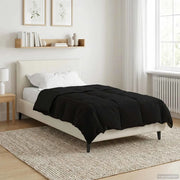 Duvet Invernale Trapuntato Nero 135 x 220 cm Microfibra