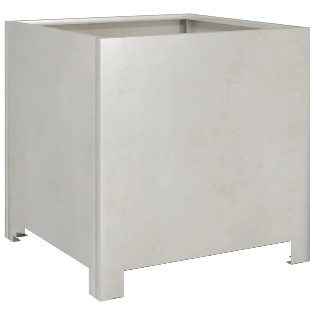 Fioriera rialzata per piante fiori giardino terrazze set da 2 40 x 40 x 40 cm acciaio inox argento 02_0038959