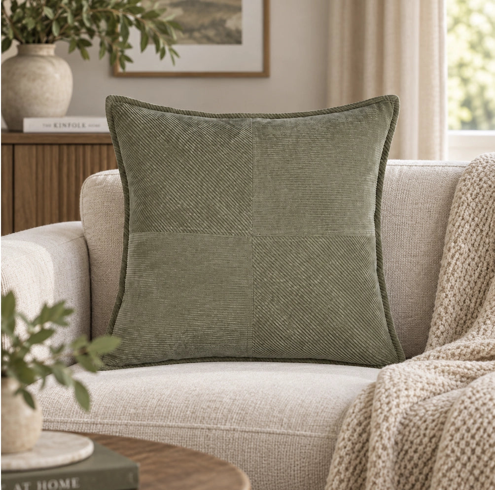 CUSCINO DANDY VARI COLORI - 45X45cm COLORE: VERDE OLIVA