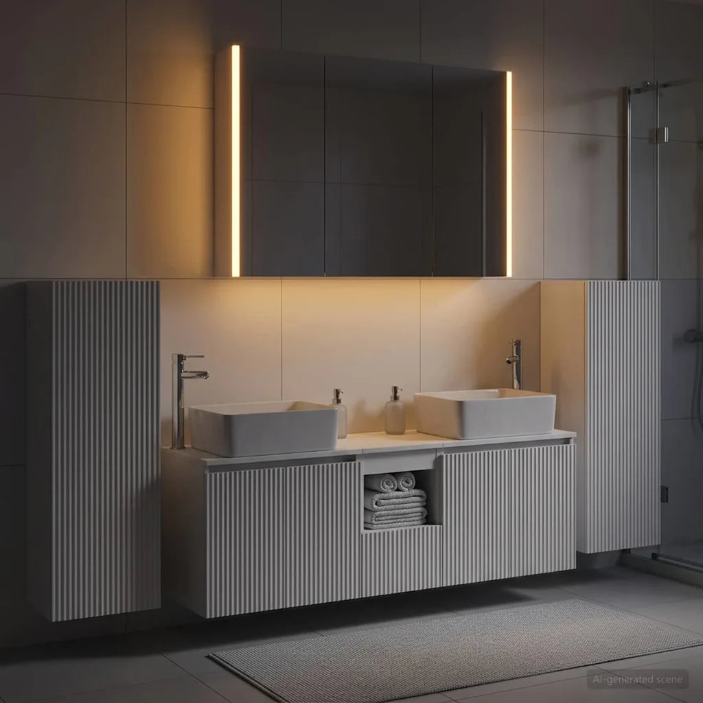 Set di mobili per il bagno 6 pcs Bianco 3407167