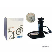 Trade Shop - Pompa A Pedale Piede Gonfiatore Per Ruote Biciclette Moto Palle Manometro Xc1373 -