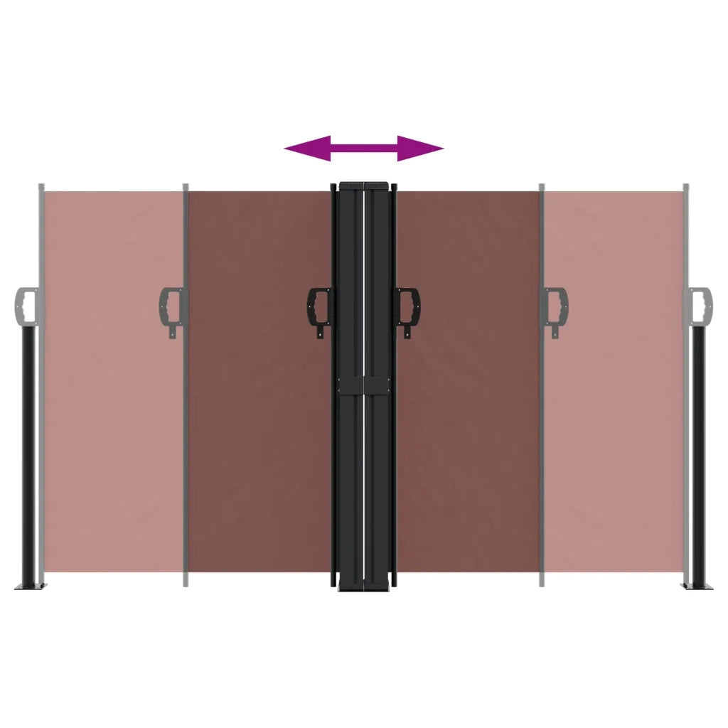 Tenda da Sole Laterale Retrattile Marrone 140x1000 cm 4004719