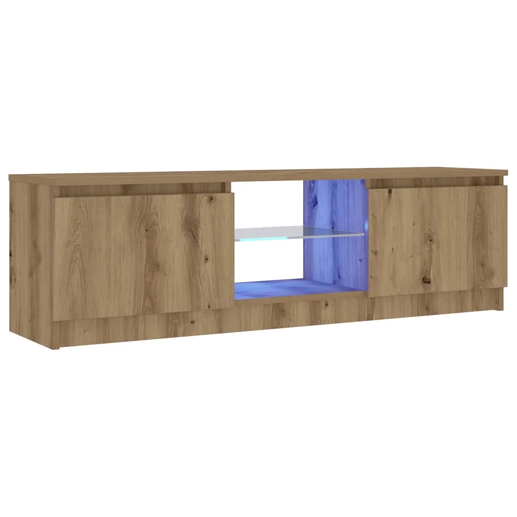 Mobile Porta TV con LED Artigianale 120x30x36 cm Multistrato