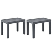 Panca da giardino mobili da esterno per patio terrazze da giardino 2 pezzi plastica antracite 02_0011849