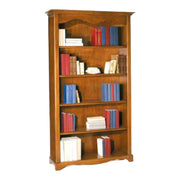 Libreria classica 5 ripiani in legno tinta noce 120x40x210h (514) - Mobili 2G