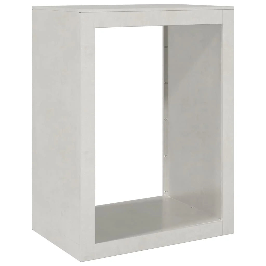 Portalegna 60 x 40 x 80 cm marrone acciaio inox 02_0043738