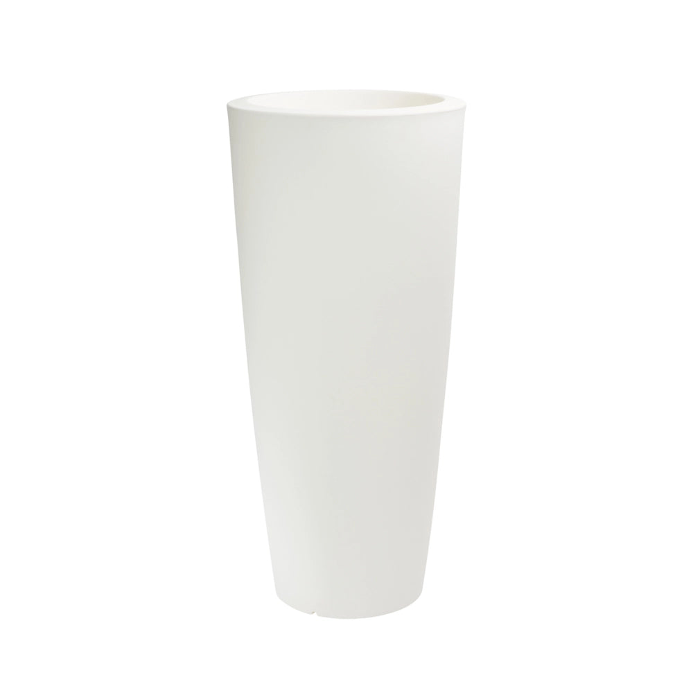 Garden Italia Portavaso da Ingresso Cache-Pot Tondo Alto EPTO Ø42×93 cm in Resina – Made in Italy, Resistente al Gelo e Antiurto Colore: Bianco