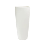 Garden Italia Portavaso da Ingresso Cache-Pot Tondo Alto EPTO Ø42×93 cm in Resina – Made in Italy, Resistente al Gelo e Antiurto Colore: Bianco