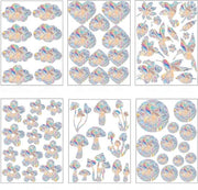 Sticker per finestra 71 pezzi - Sticker per finestra colorati - Stampa di piante e fiori - Sticker per finestra creativi - Sticker antivolo - Materiale PVC - Sticker per finestre