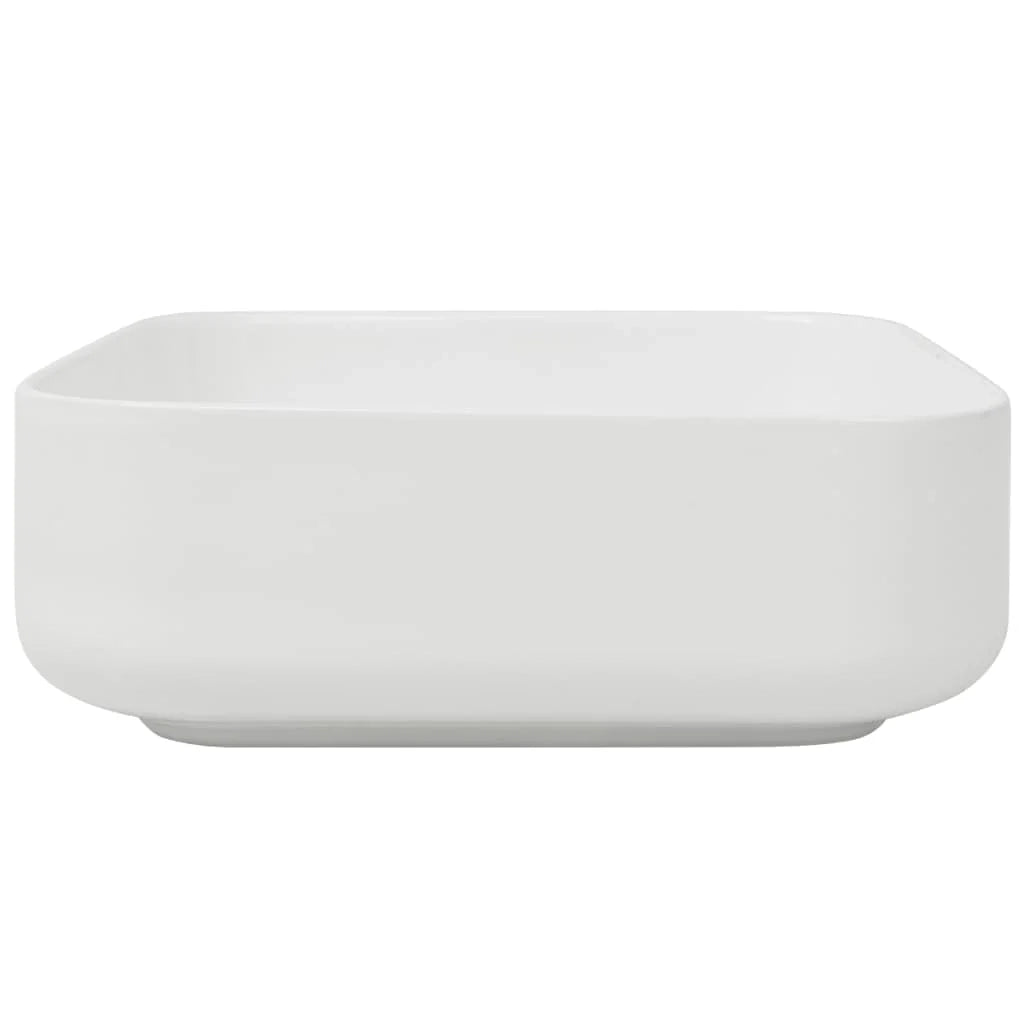Lavabo da bagno 38 x 38 cm quadrato in ceramica bianco 02_0002525