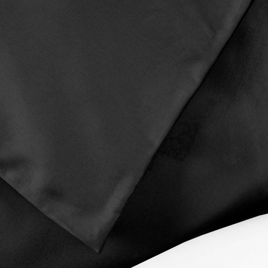 Coppia Federe per Cuscino 50x80 cm in  con Patella – Morbide, Traspiranti,– Tinta Unita, Lavabili  Nero