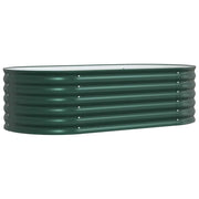 Aiuola rialzata da giardino dal design moderno e minimalista per esterni 160 x 80 x 44 cm acciaio verde 02_0058910