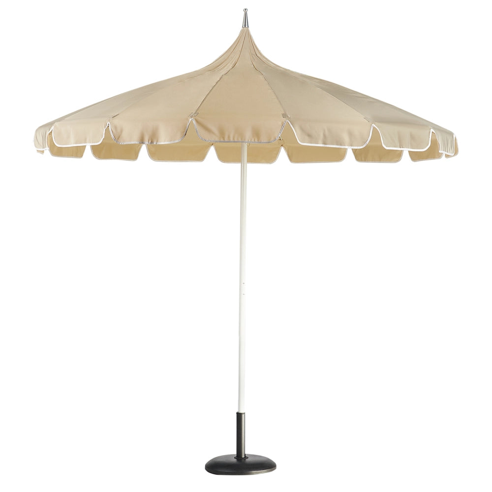 Ombrellone da giardino in tessuto poliestere blu con palo in alluminio beige ⌀ 245 cm Elegante e moderno