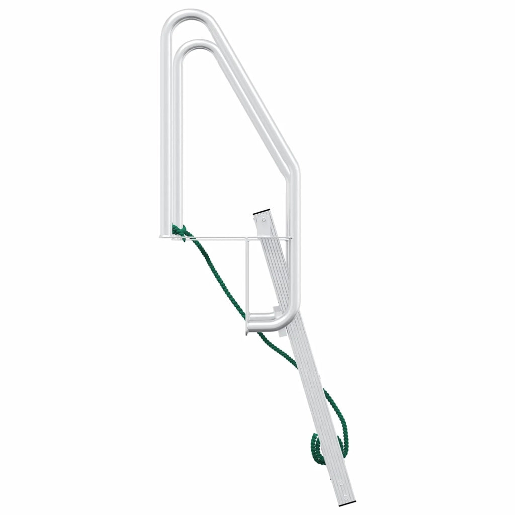 Scala da molo a 3 gradini Argento 58 x 77 x 144 cm Alluminio CFW3950193