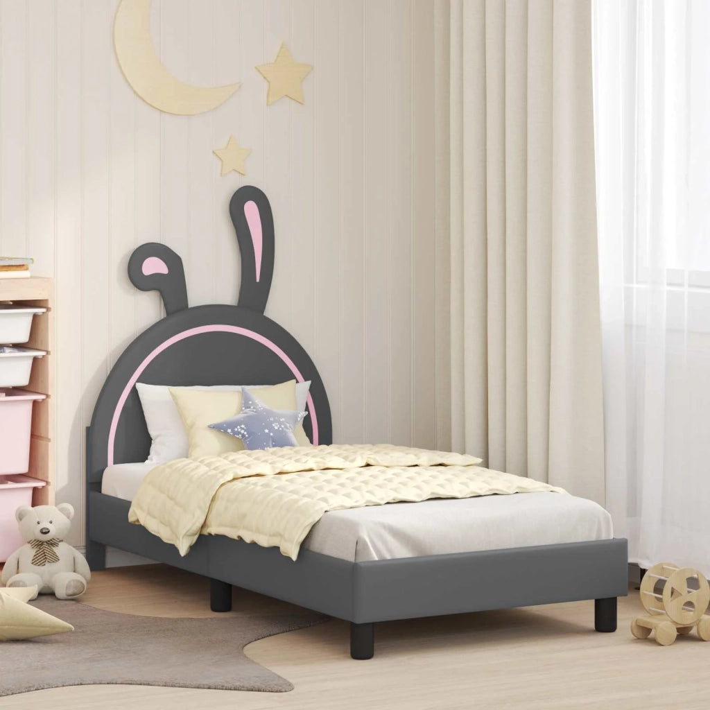 Struttura letto bambini con testata-Giroletto per bambini Grigio Chiaro 80 x 160 cm 157807