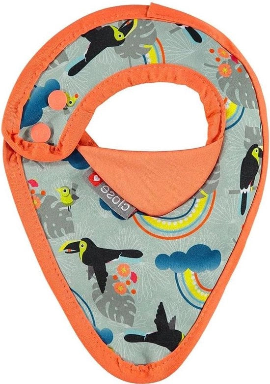 Bambino Bandana Dribbel Slabbetje Acqua Impermabile 0-6 Mesi Unisex Bimbo Disegno Toucan Fase 1