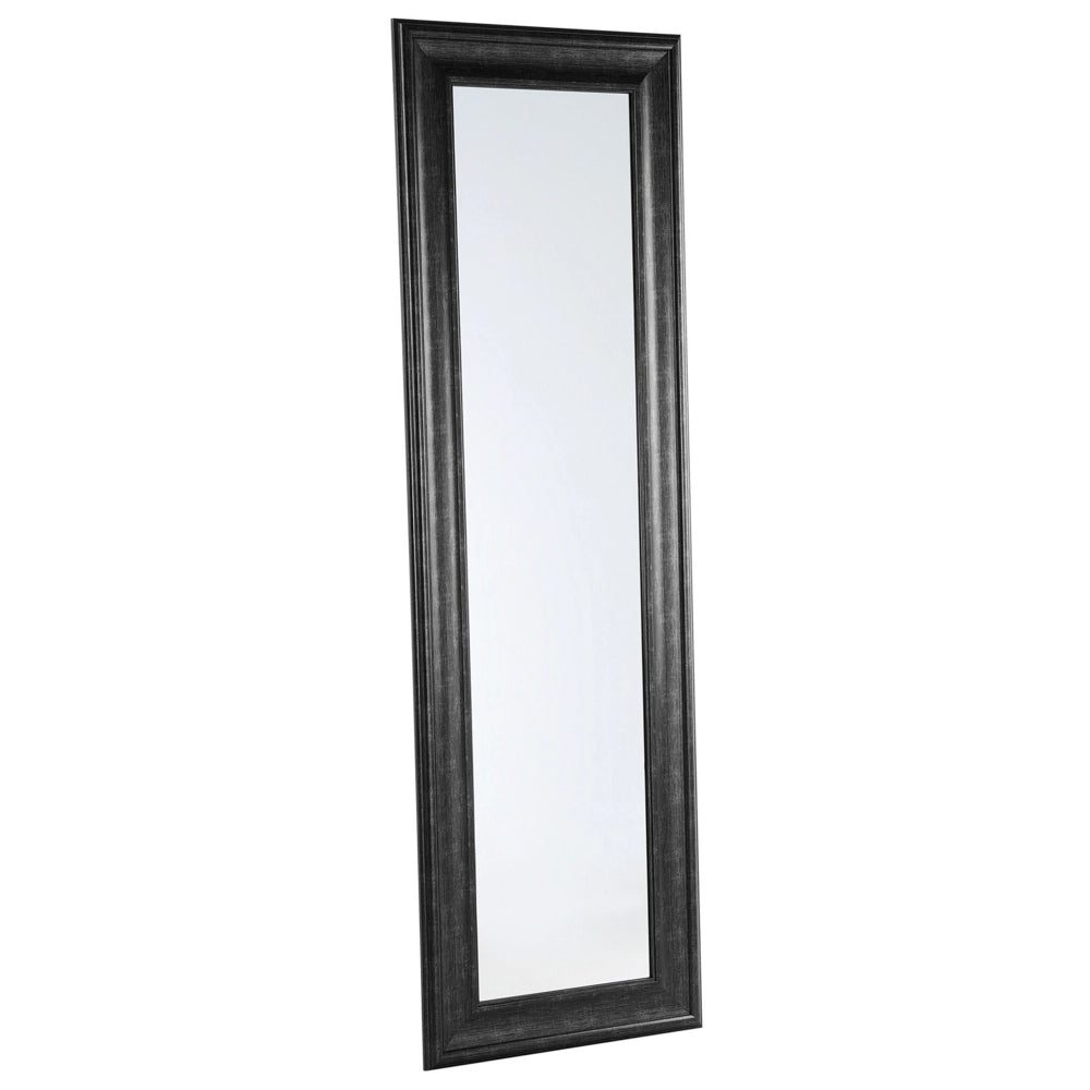 Specchio da parete sospeso Nero 51 x 141 cm in materiale sintetico stile minimalista di ispirazione scandinava