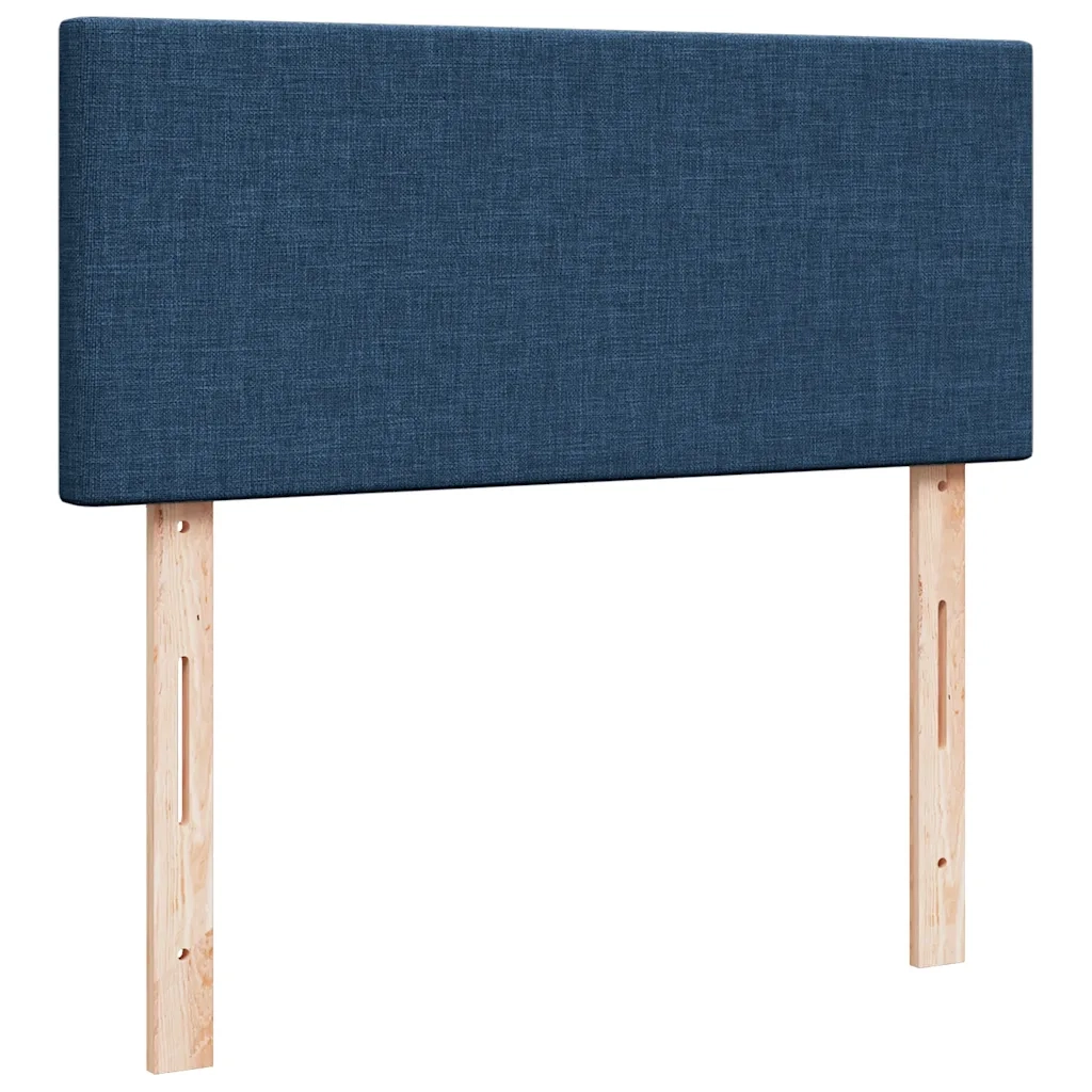 vidaXL Giroletto a Molle con Materasso Blu 120x190 cm in Tessuto