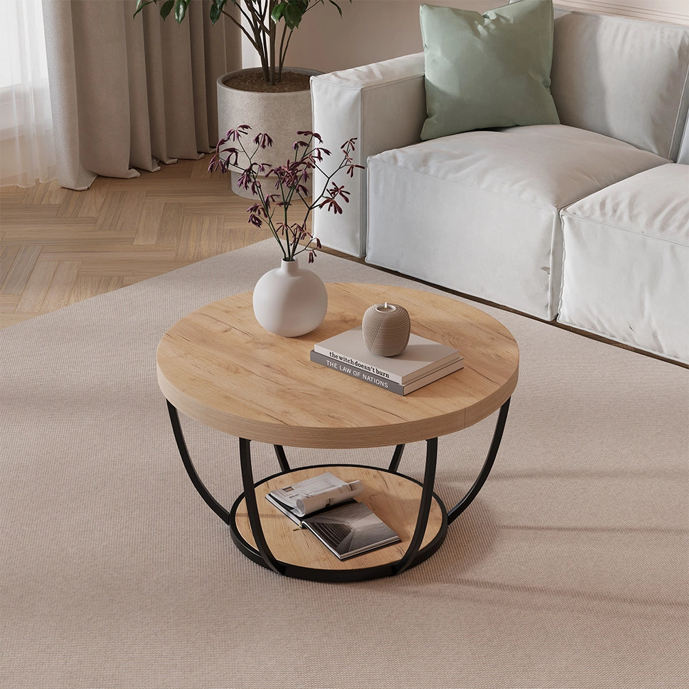 Vicco Tavolino da salotto Quercia dorata 80 x 80 cm