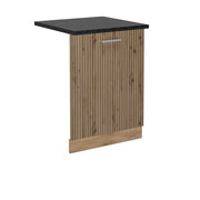 Pannello frontale della lavastoviglie R-Line Rovere artigianale/Rovere dorato 60 cm, PL Antracite Vicco