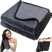2 asciugamani per auto e doccia, 40 x 40 cm, asciugamani umidi lucidi, asciugamani originali, asciugamani per asciugare la doccia, asciugamani microfibra veloci per asciugare.