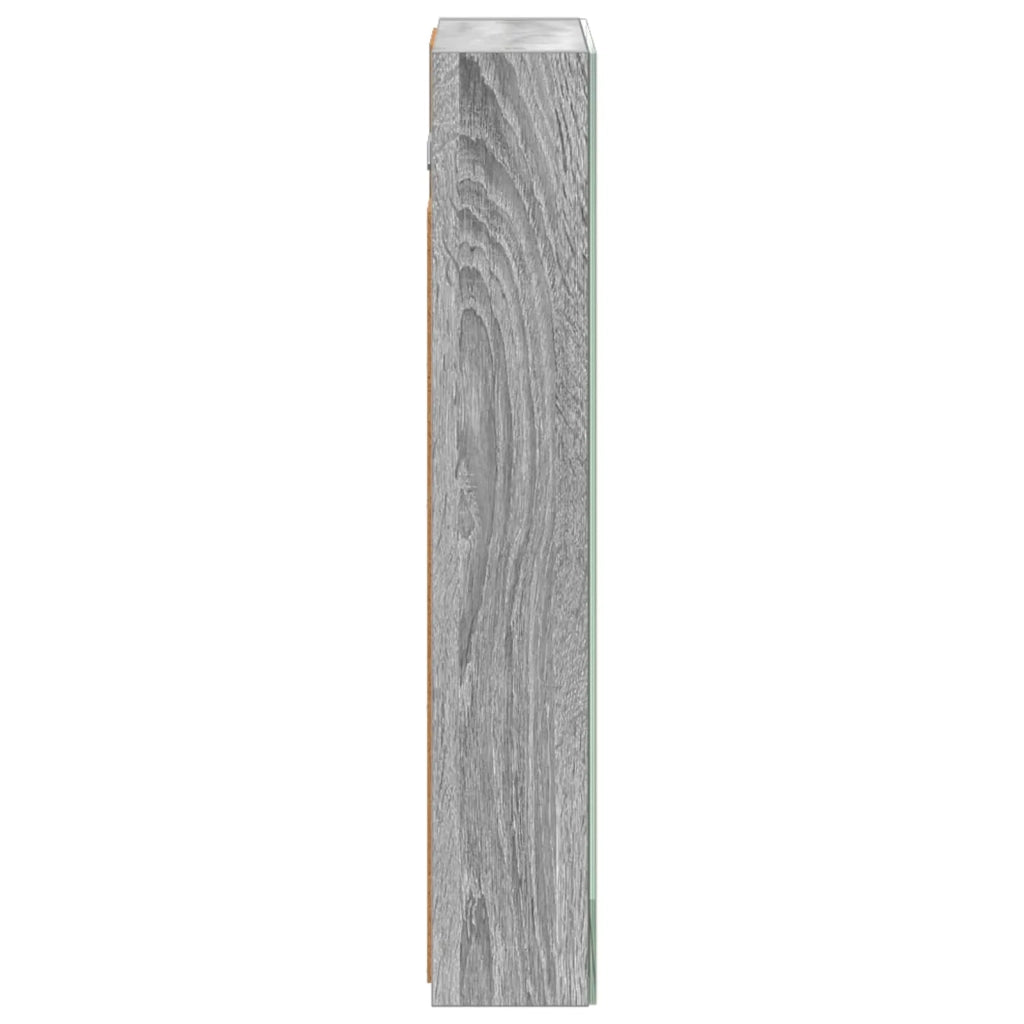 Mobiletto per specchio da bagno con lo scaffale Grigio Sonoma 889028