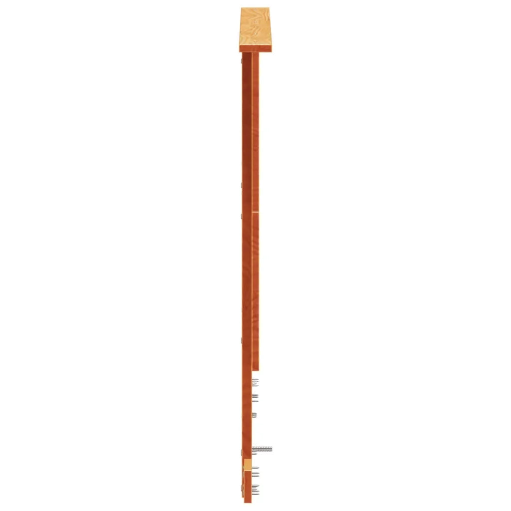 Testiera Marrone Cera 120 cm in Legno Massello di Pino 844372