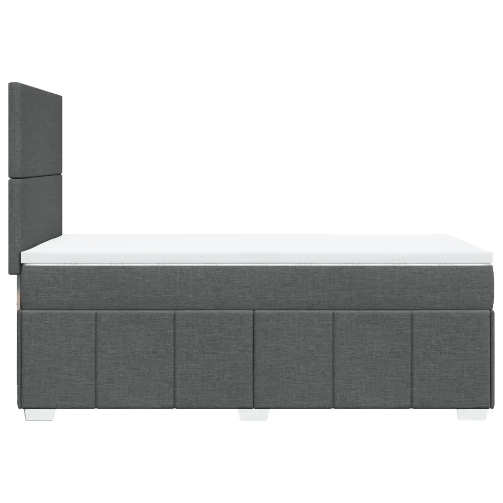 Giroletto a Molle con Materasso Grigio Scuro 90x190 cm Tessuto 3293817