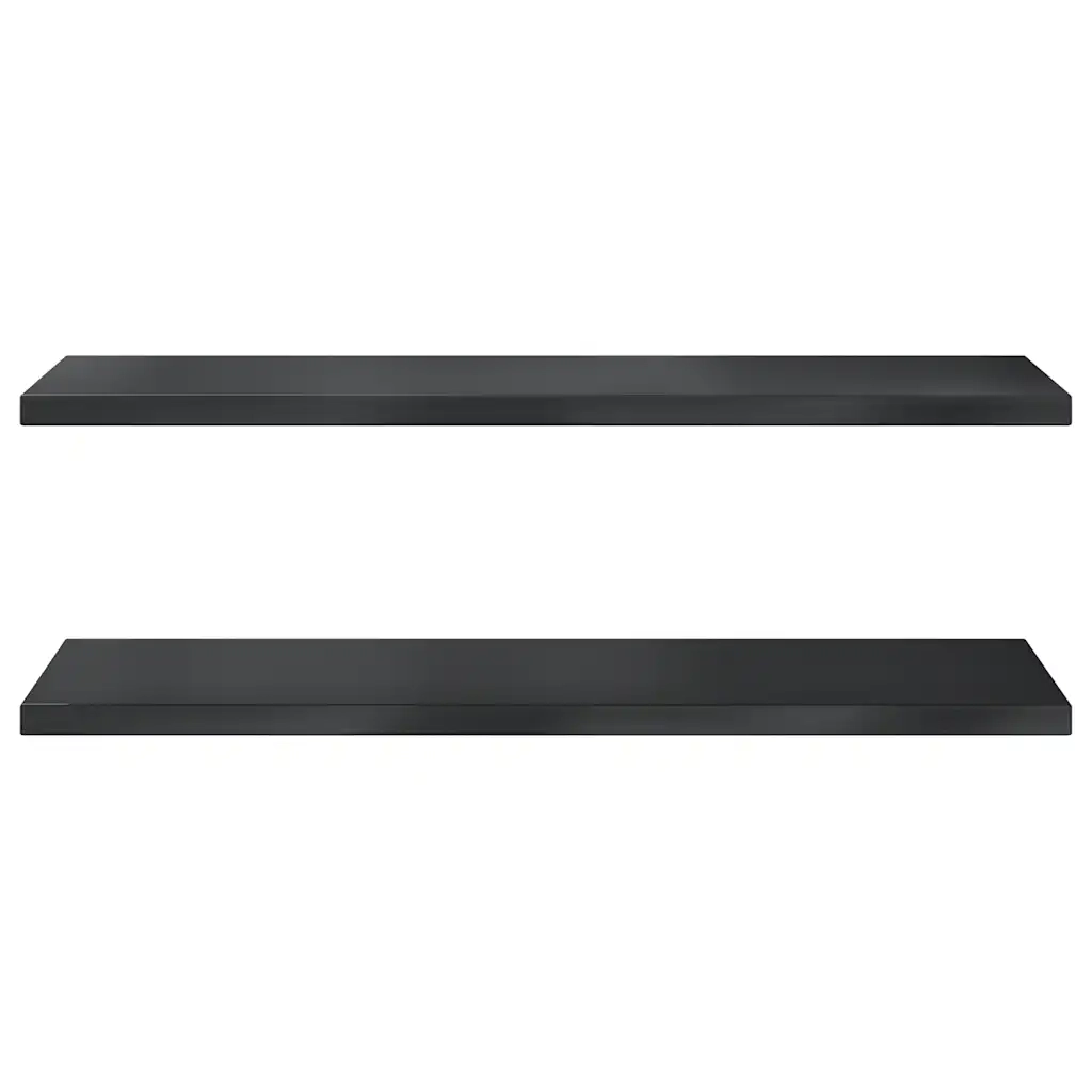 Mensole a Muro 2 pz 100x40x3 cm Nero in Acciaio Inossidabile