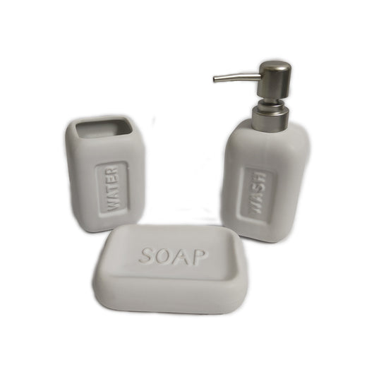 SET BAGNO IN CERAMICA BIANCO 3PZ