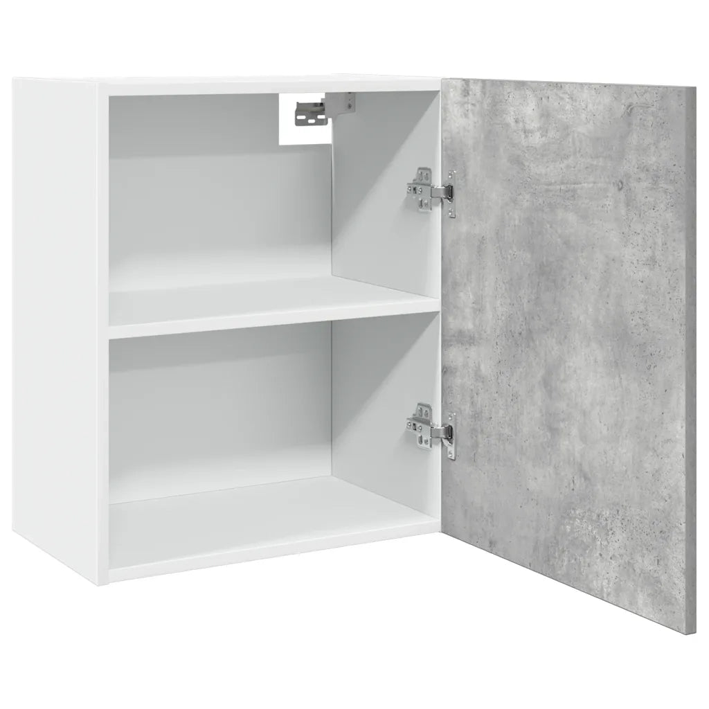 Mobiletto da cucina a parete pratico dal design moderno 50 x 31 x 60 cm in legno composito grigio cemento 02_0050753