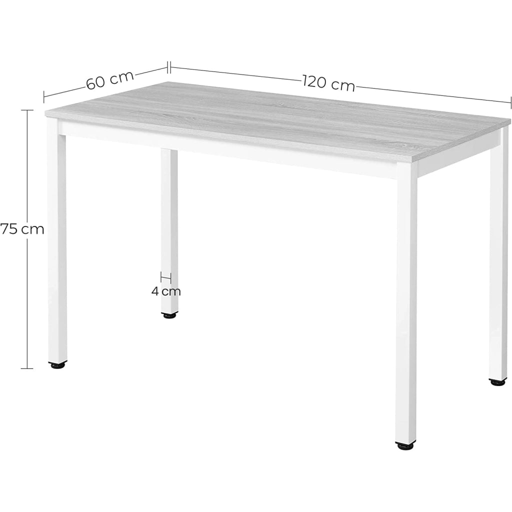 Tavolo da pranzo rustico marrone VALORA TESSA 120 cm x 60 cm con gambe nere