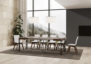 Tavolo Allungabile 90-246x90x77 cm Ghibli Allungabile piano Noce