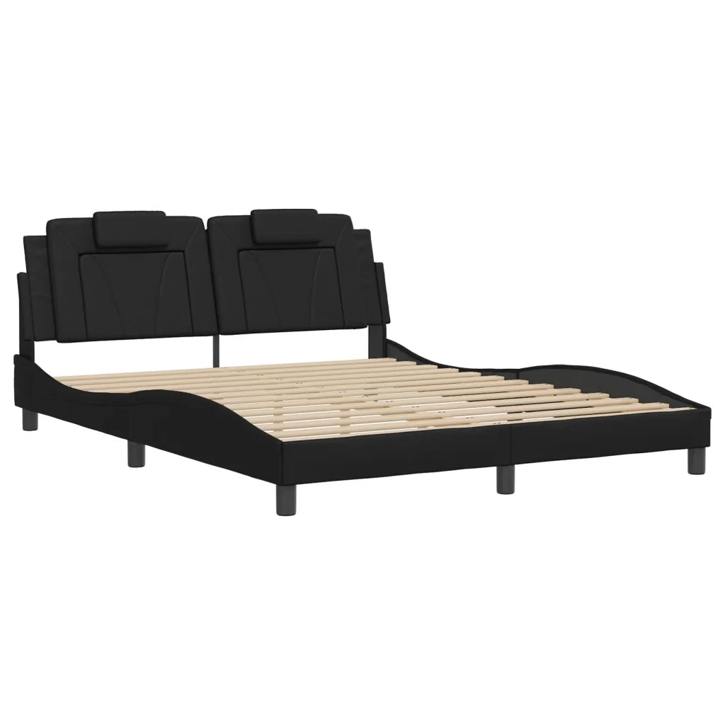 Giroletto Viana con LED senza Materasso Nero 160x200 cm 3214029