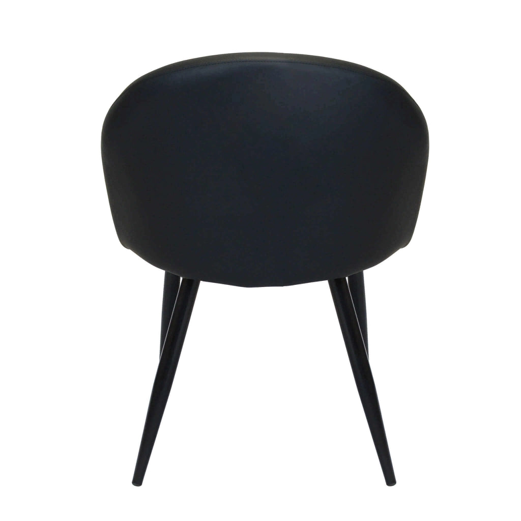 Poltrona per Sala da Pranzo in Ecopelle Metallo cm 44x47x78 - POO